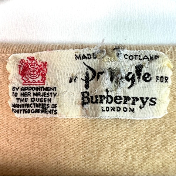 Vintage Burberrys Cashmere Pringle Sweater Yellow - Picture 3 of 5